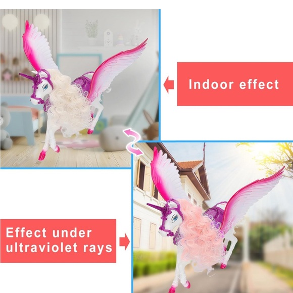 BETTINA White Unicorn🦄Set&12"FairyTale Princess👸🏽DollColor🌈ChangeHairHorse🦄 - Picture 3 of 9